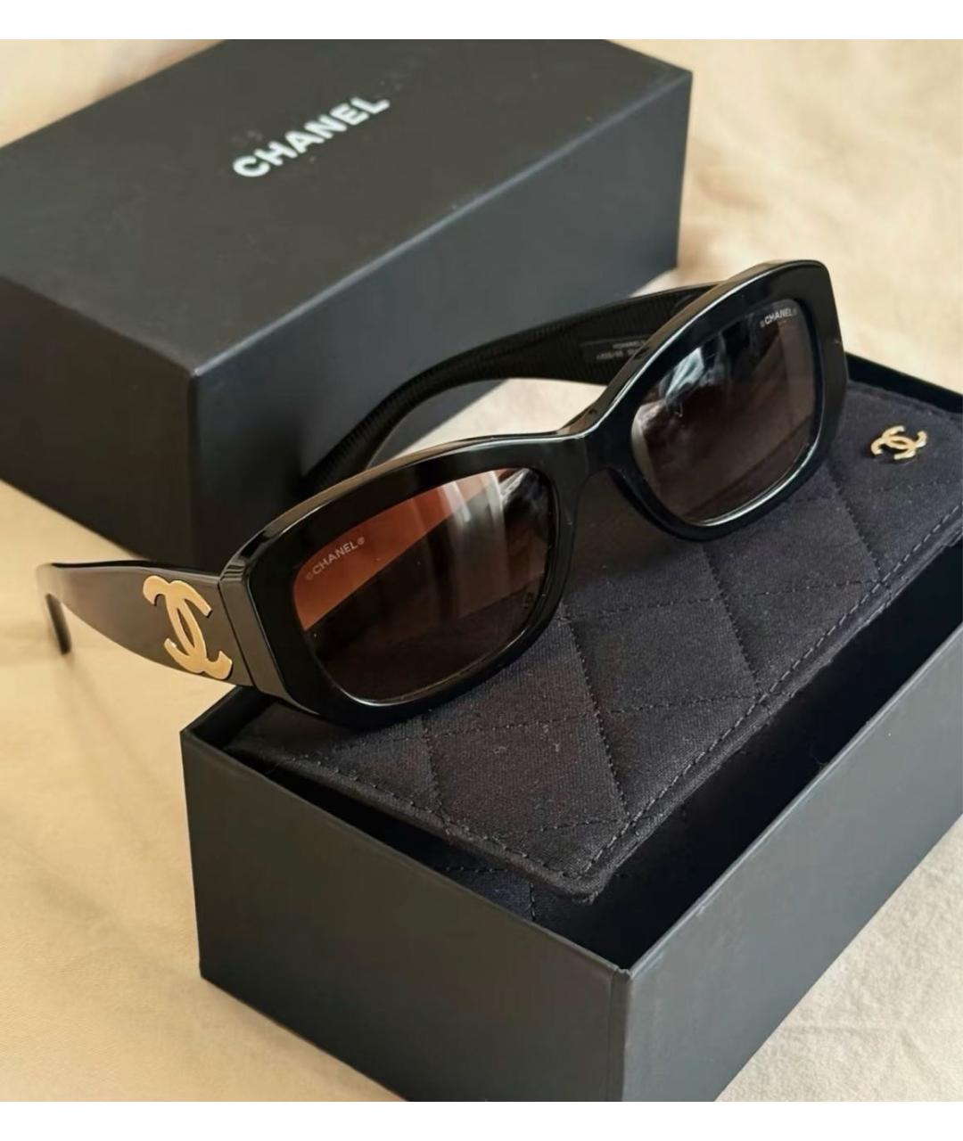 CHANEL Черные солнцезащитные очки, фото 4