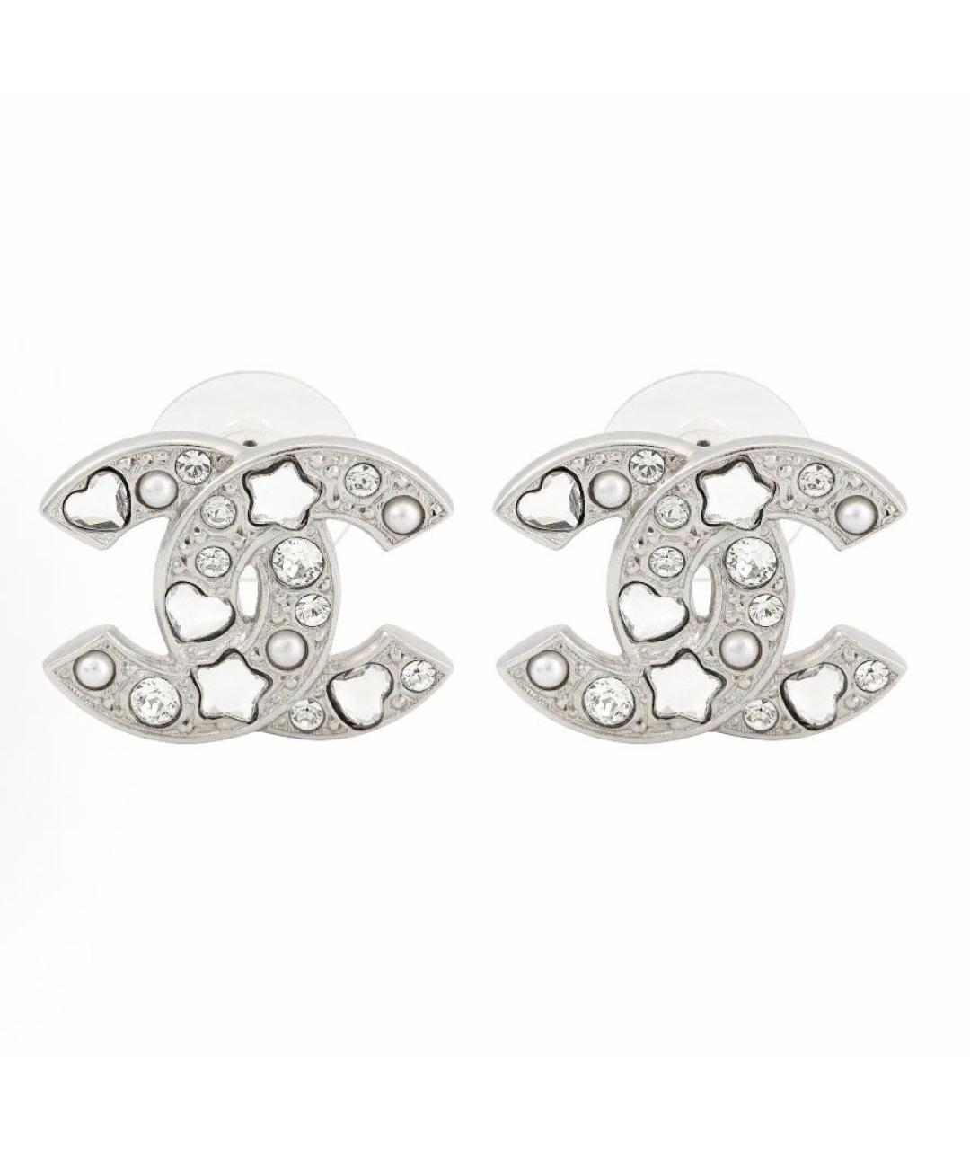 CHANEL Серебряные металлические серьги, фото 4