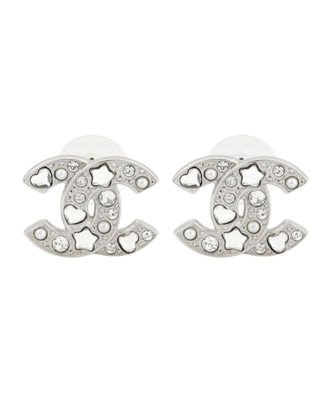 CHANEL Серебряные металлические серьги, фото 1