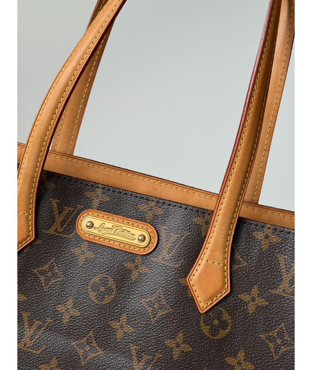 LOUIS VUITTON Коричневая сумка через плечо из искусственной кожи, фото 3