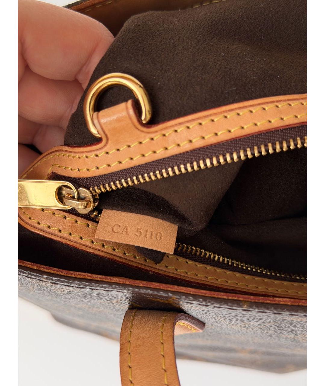 LOUIS VUITTON Коричневая сумка через плечо из искусственной кожи, фото 5