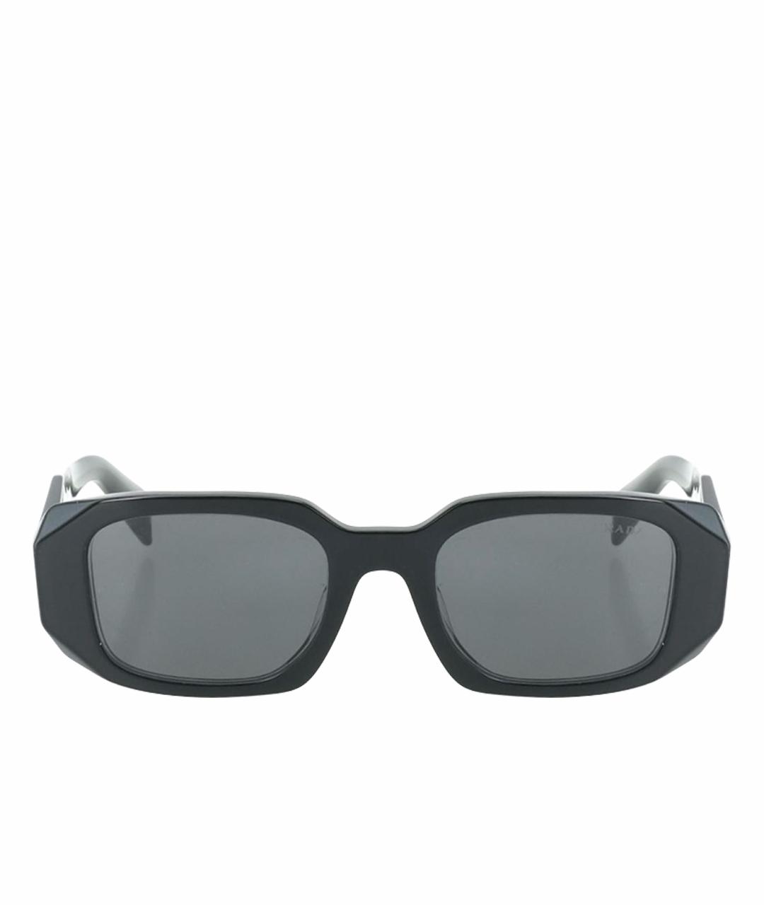 PRADA Черные пластиковые солнцезащитные очки, фото 1
