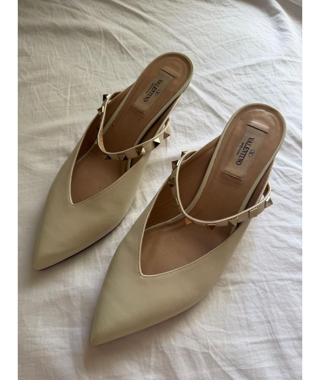 VALENTINO Бежевые кожаные туфли, фото 5