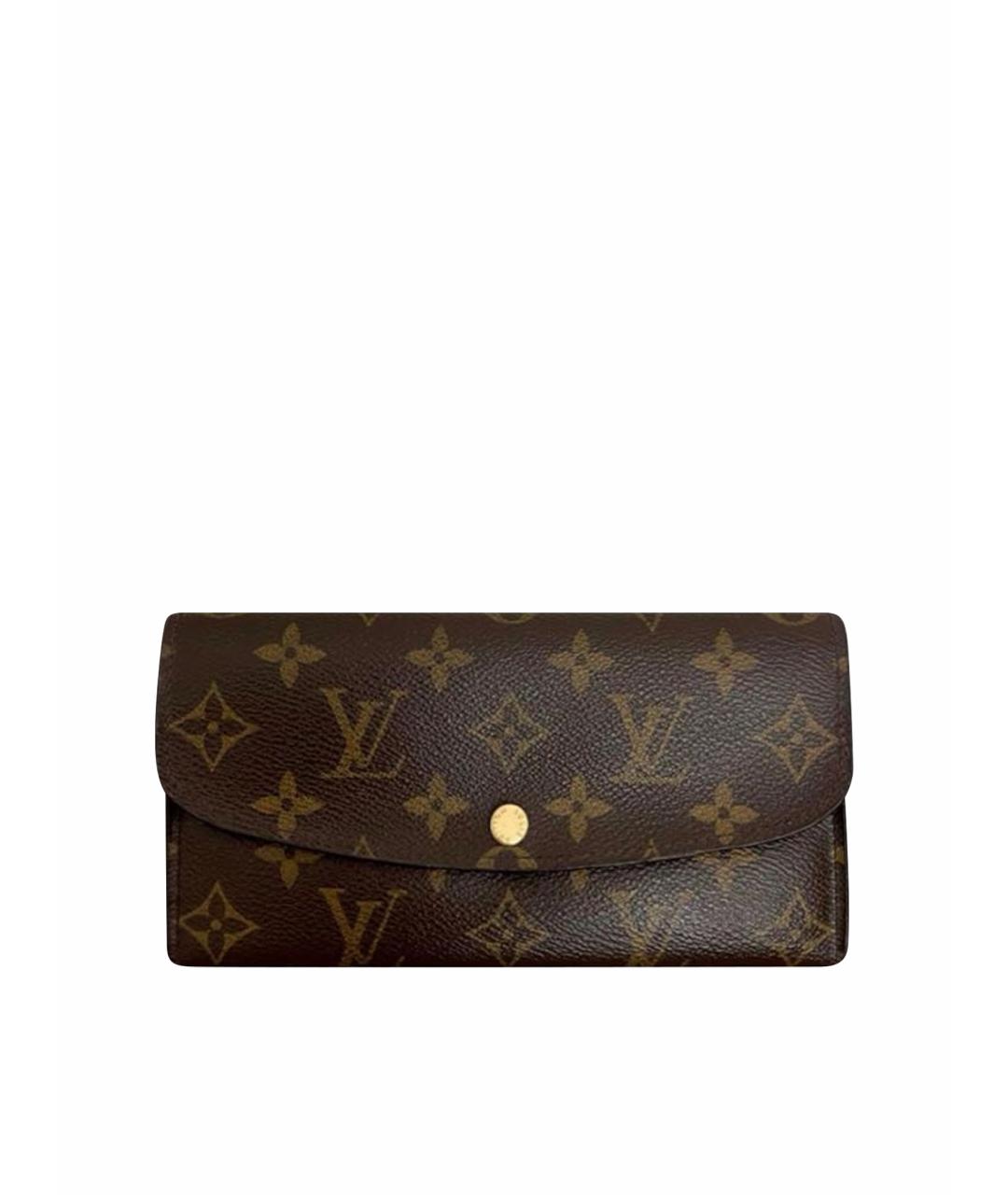 LOUIS VUITTON Зеленый кожаный кошелек, фото 7