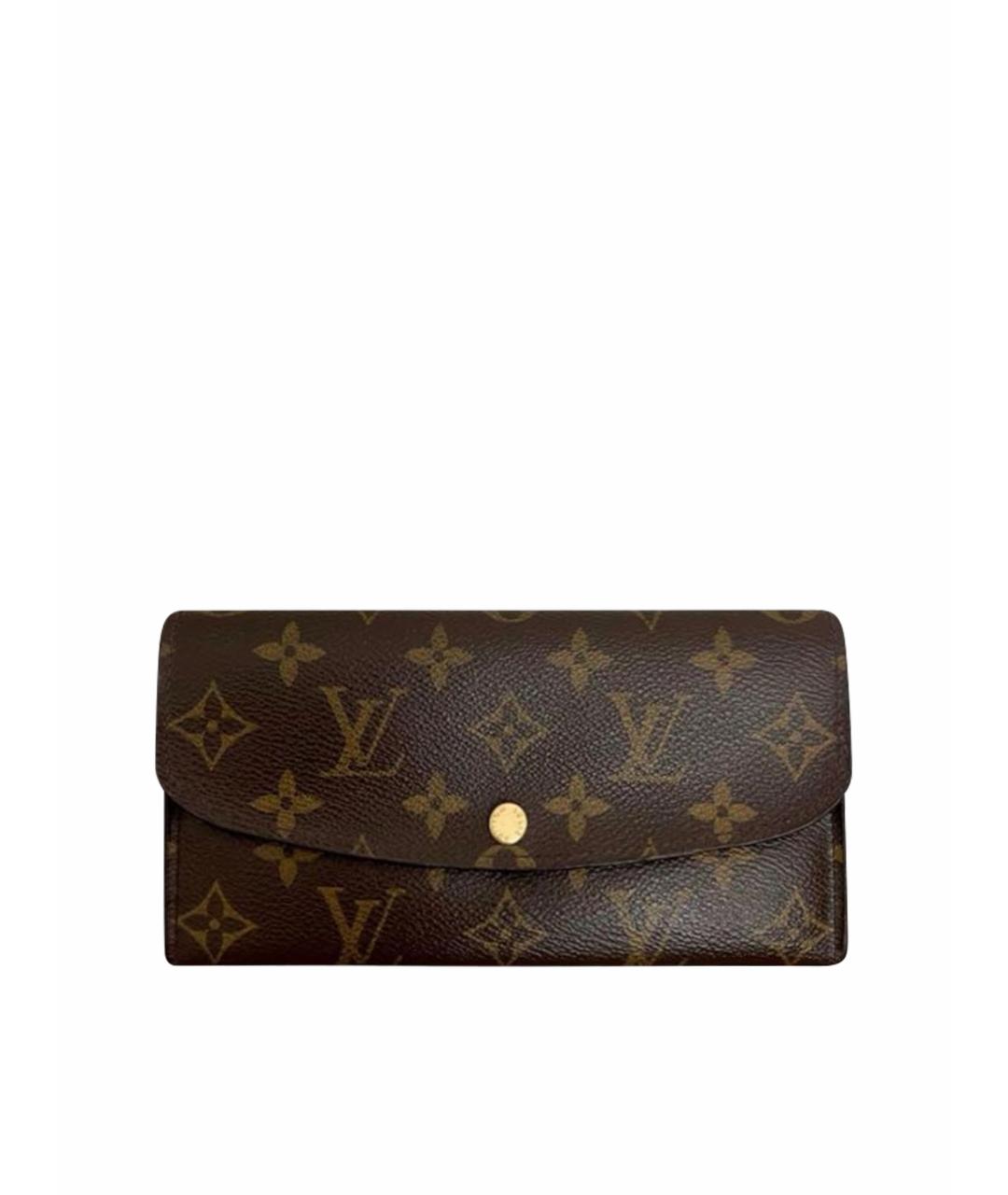 LOUIS VUITTON Зеленый кожаный кошелек, фото 1