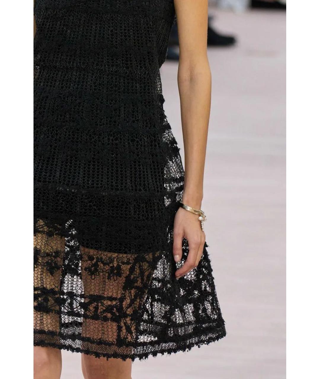 CHANEL Черное шелковое вечернее платье, фото 3