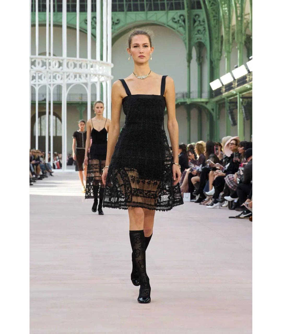 CHANEL Черное шелковое вечернее платье, фото 7