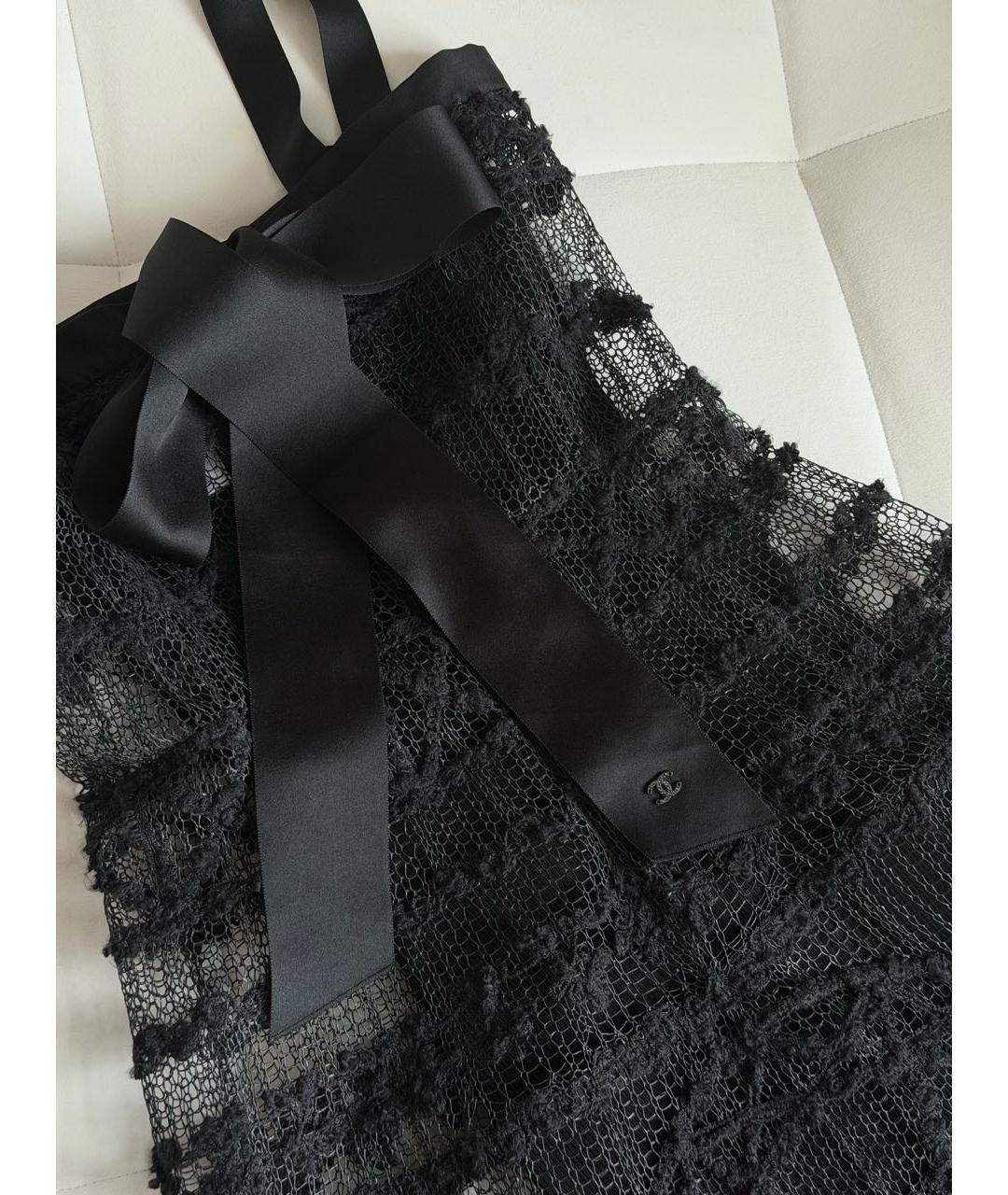 CHANEL Черное шелковое вечернее платье, фото 6