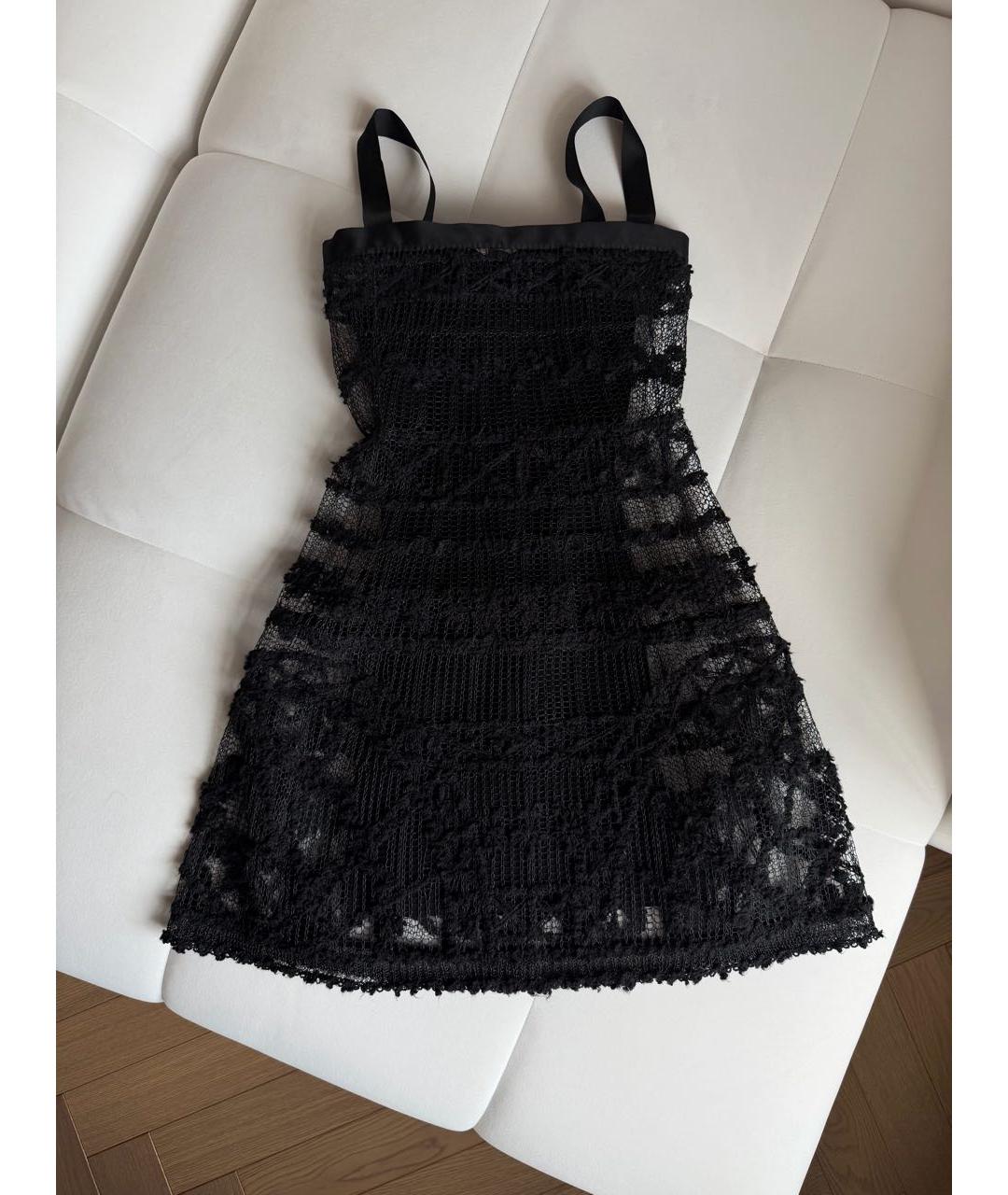 CHANEL Черное шелковое вечернее платье, фото 5