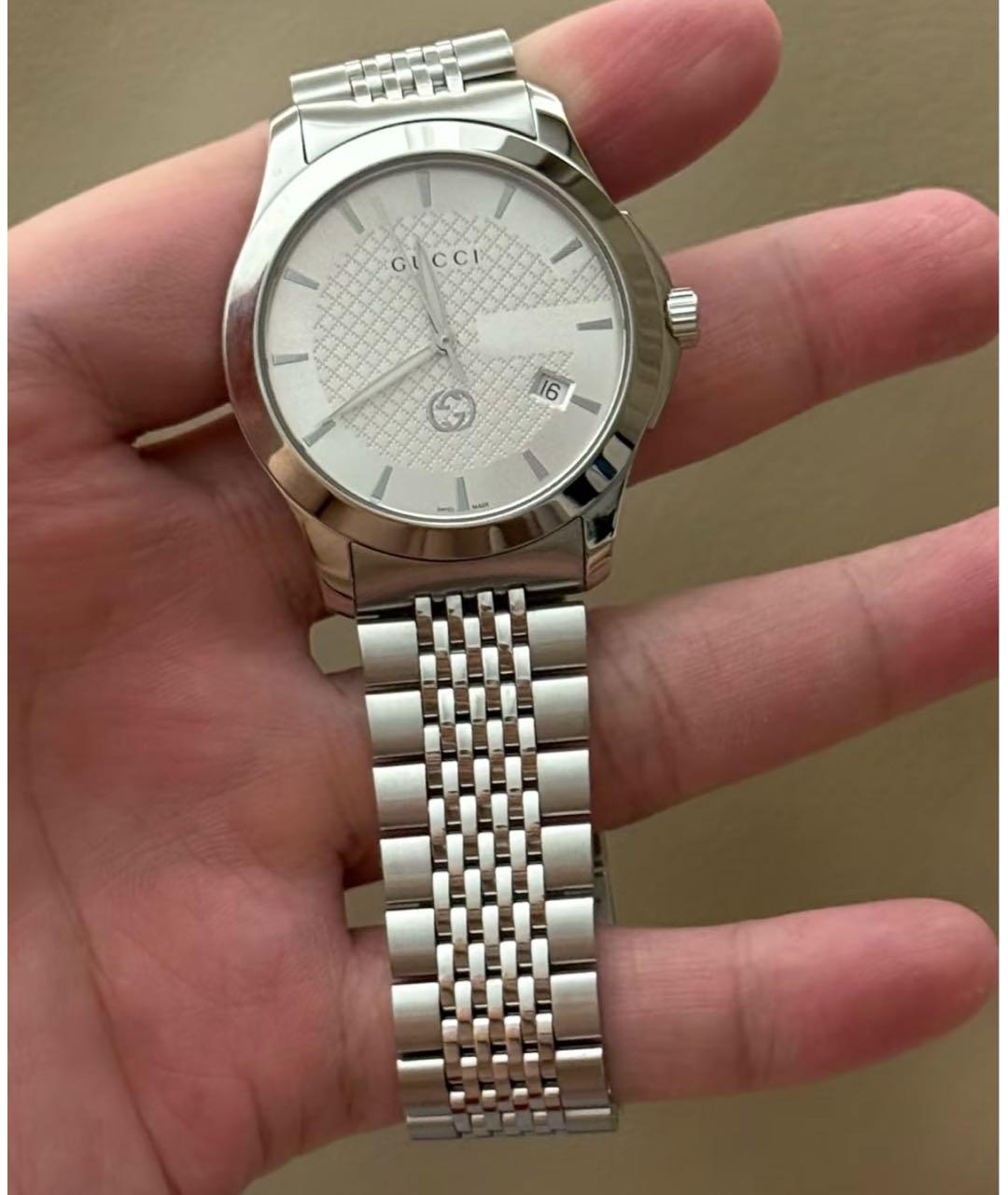 GUCCI Серебряные часы, фото 4