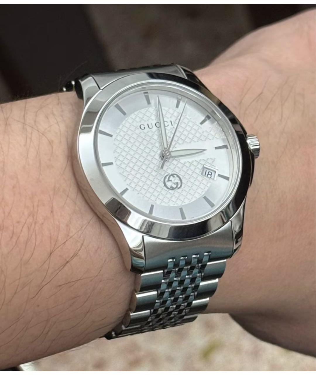 GUCCI Серебряные часы, фото 5