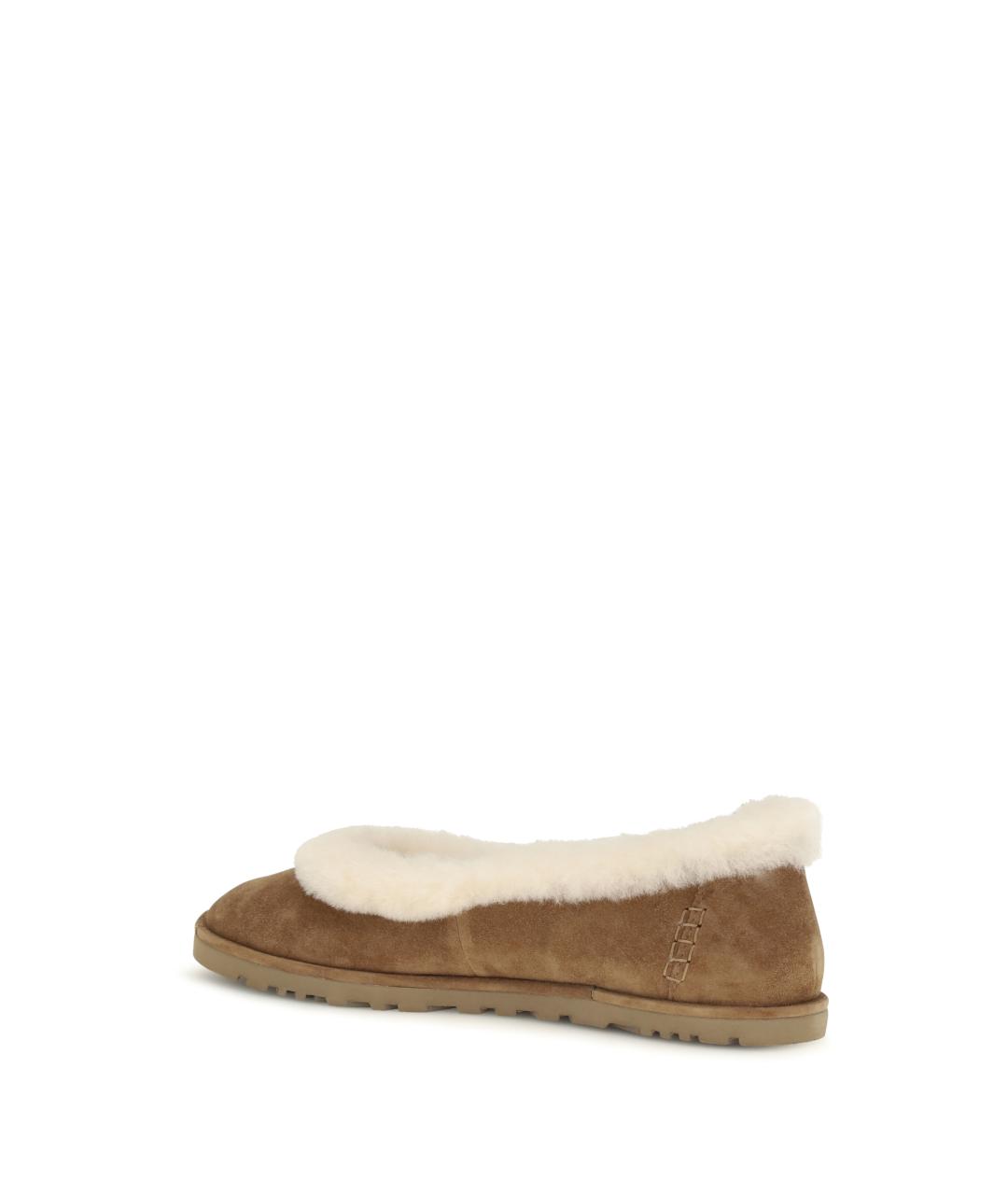 UGG Коричневые балетки, фото 3