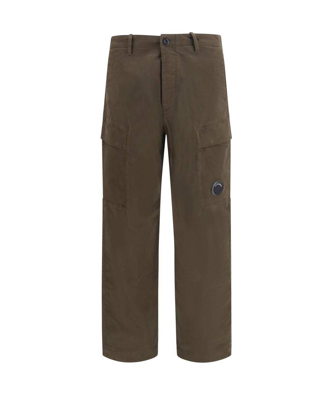 CP COMPANY Зеленые хлопковые повседневные брюки, фото 1