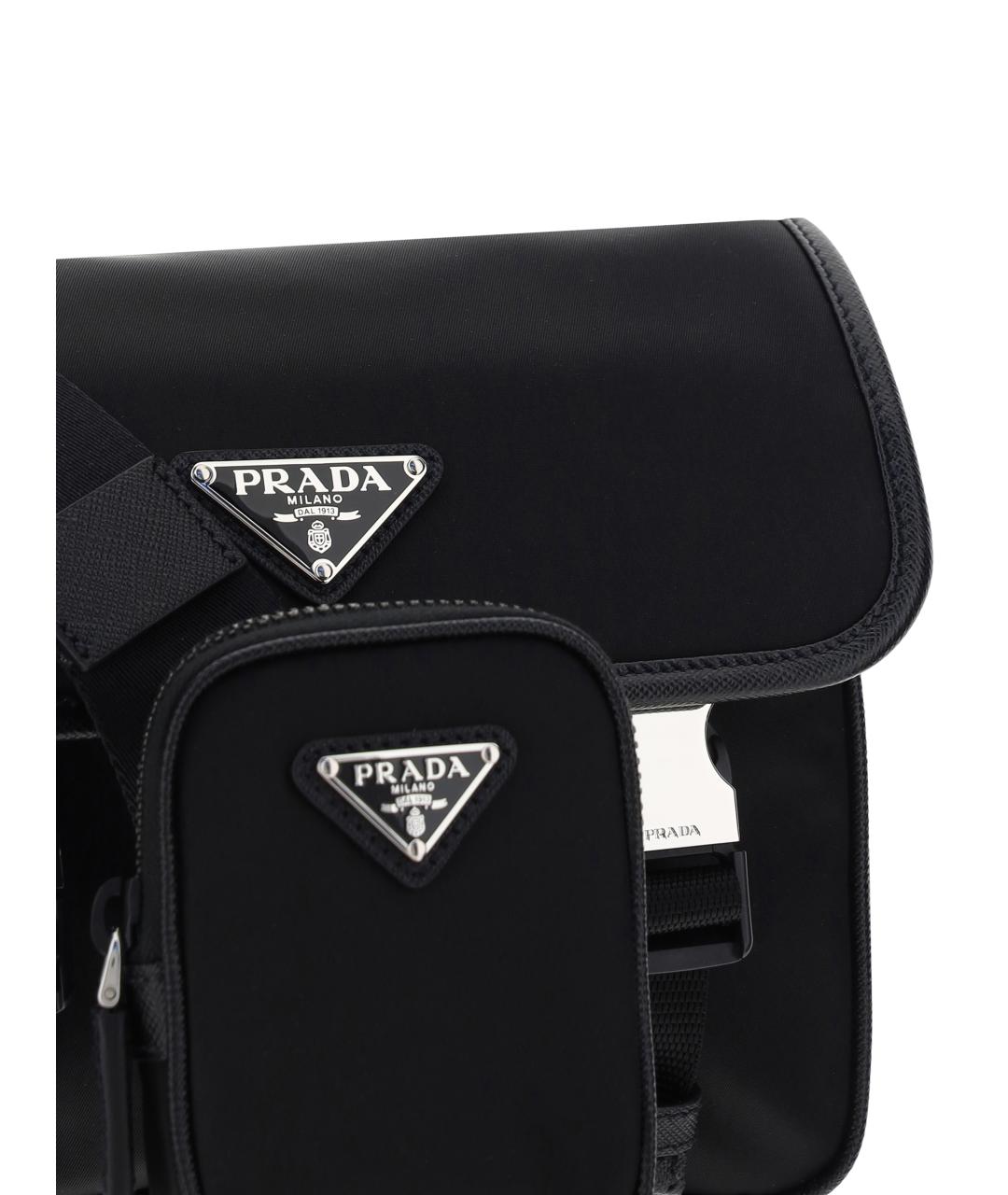 PRADA Черная нейлоновая сумка на плечо, фото 4