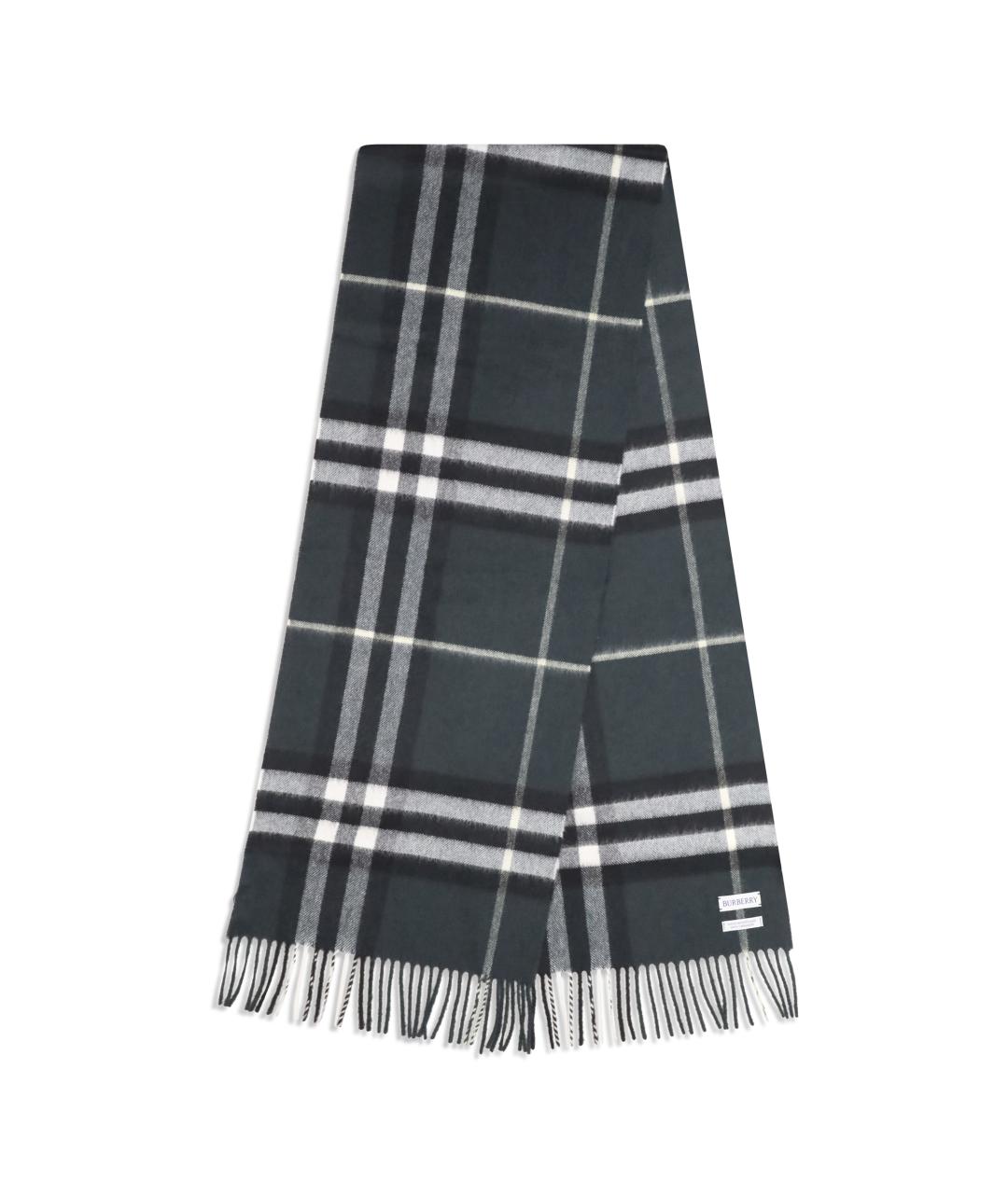 BURBERRY Зеленый кашемировый шарф, фото 2
