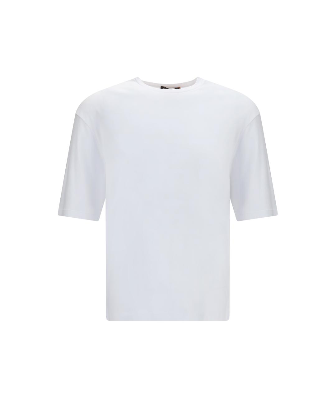 LORO PIANA Белая хлопковая футболка, фото 1