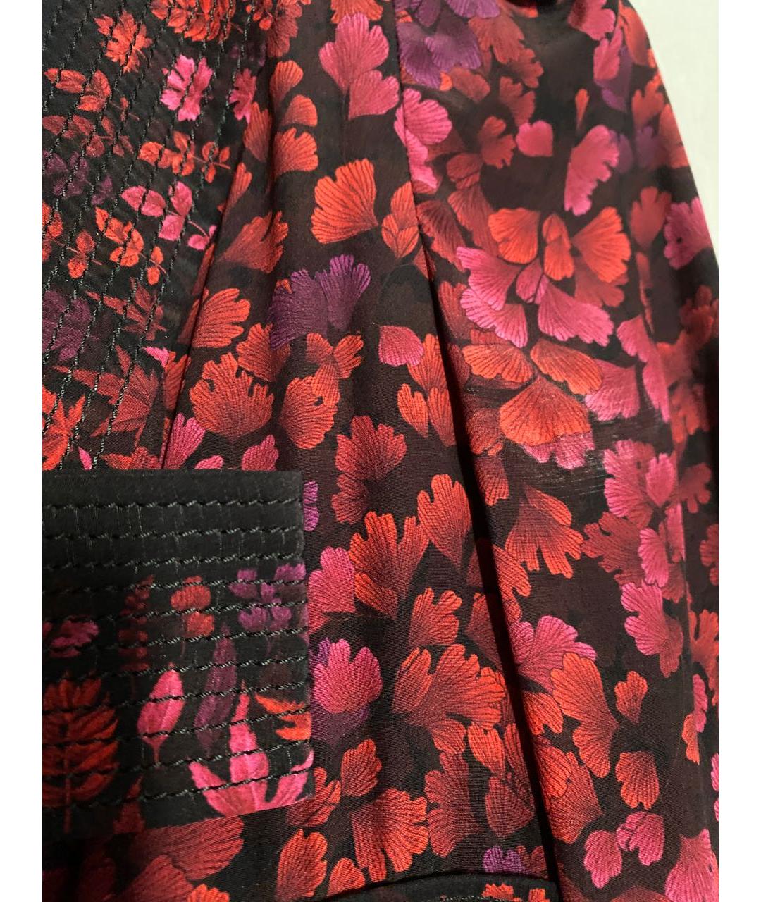 GUCCI Бордовое шифоновое повседневное платье, фото 7