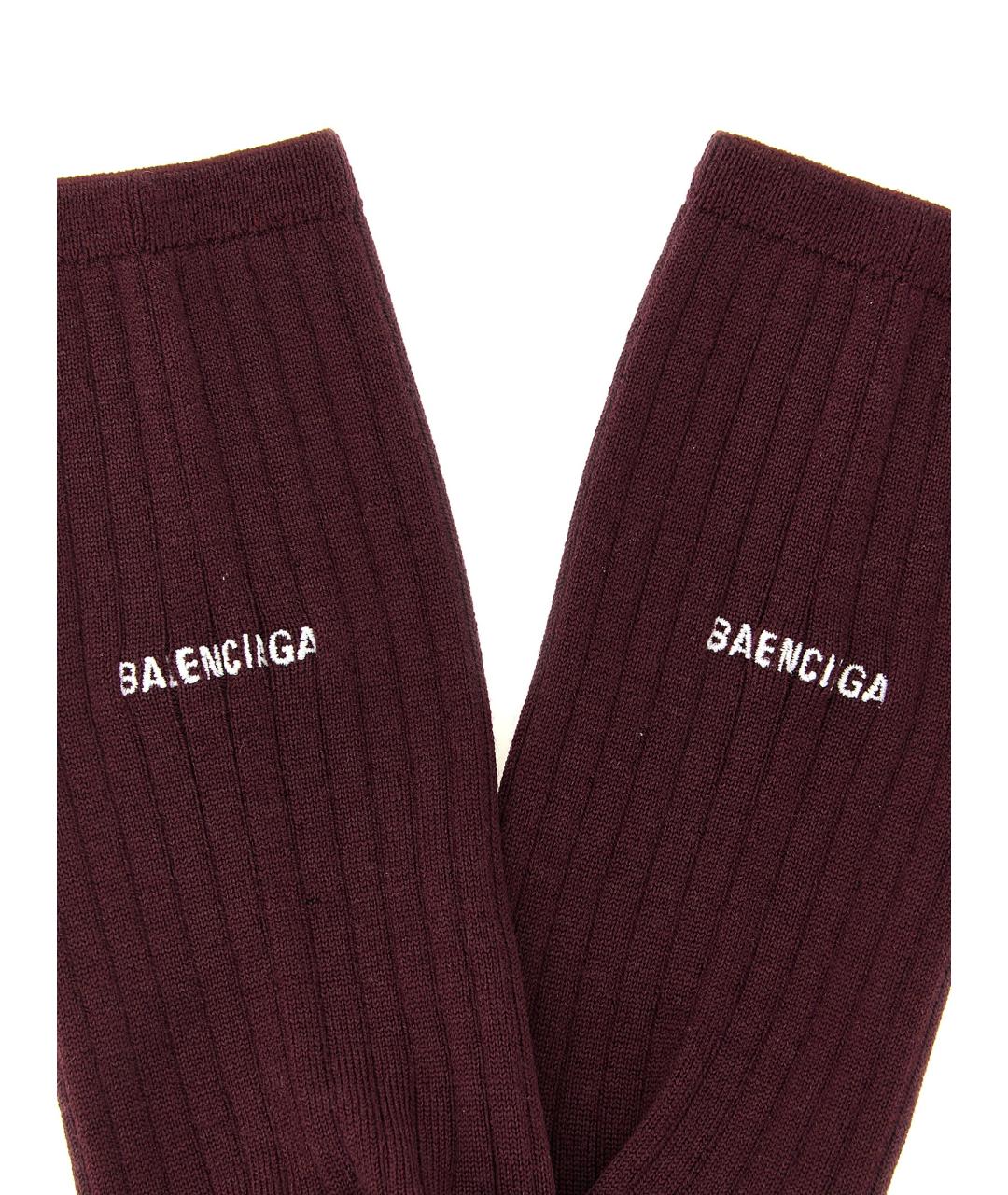BALENCIAGA Бордовые носки, чулки и колготы, фото 3