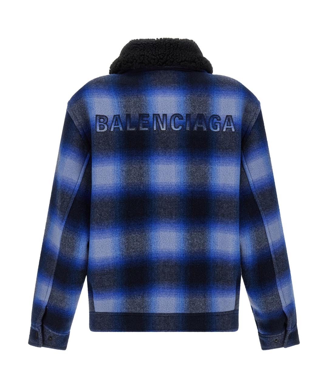 BALENCIAGA Синяя шерстяная куртка, фото 2