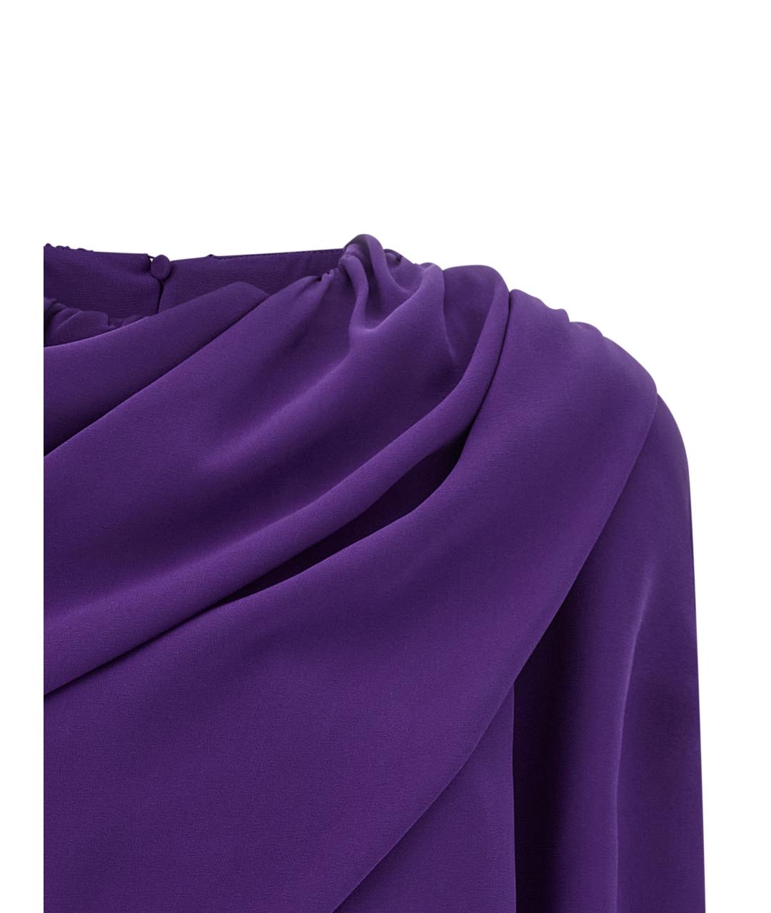 BALENCIAGA Фиолетовая шелковая блузы, фото 3