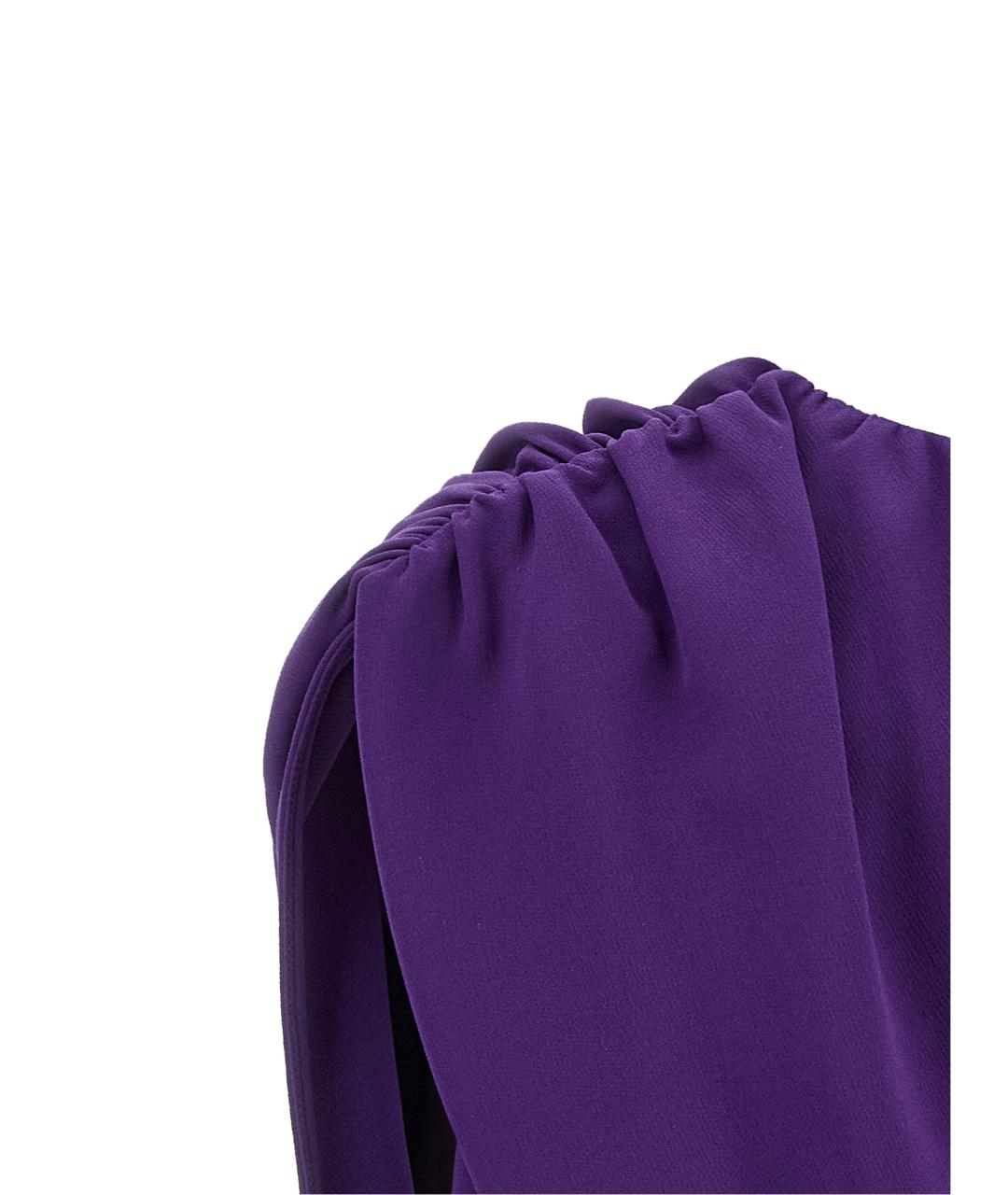 BALENCIAGA Фиолетовая шелковая блузы, фото 4