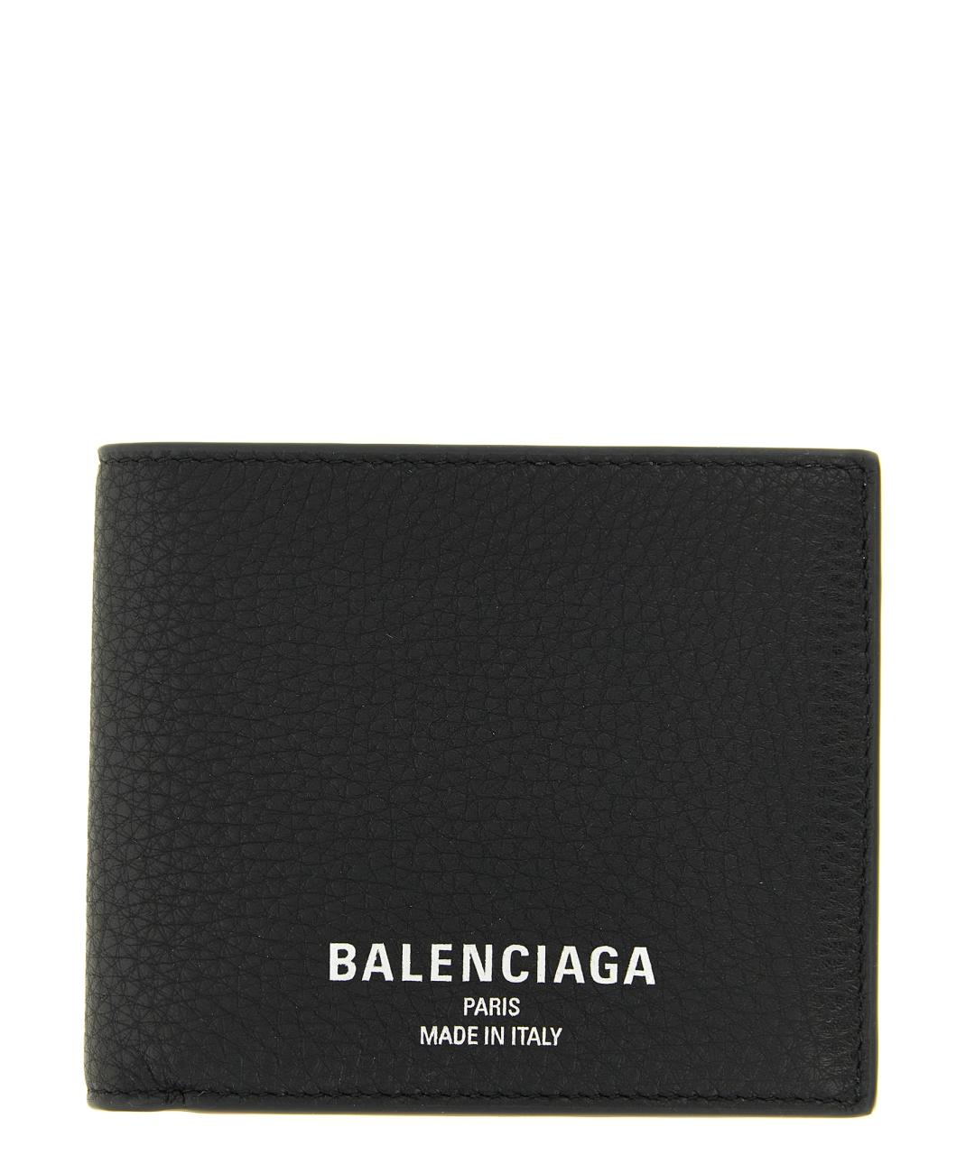 BALENCIAGA Черный кожаный кошелек, фото 1