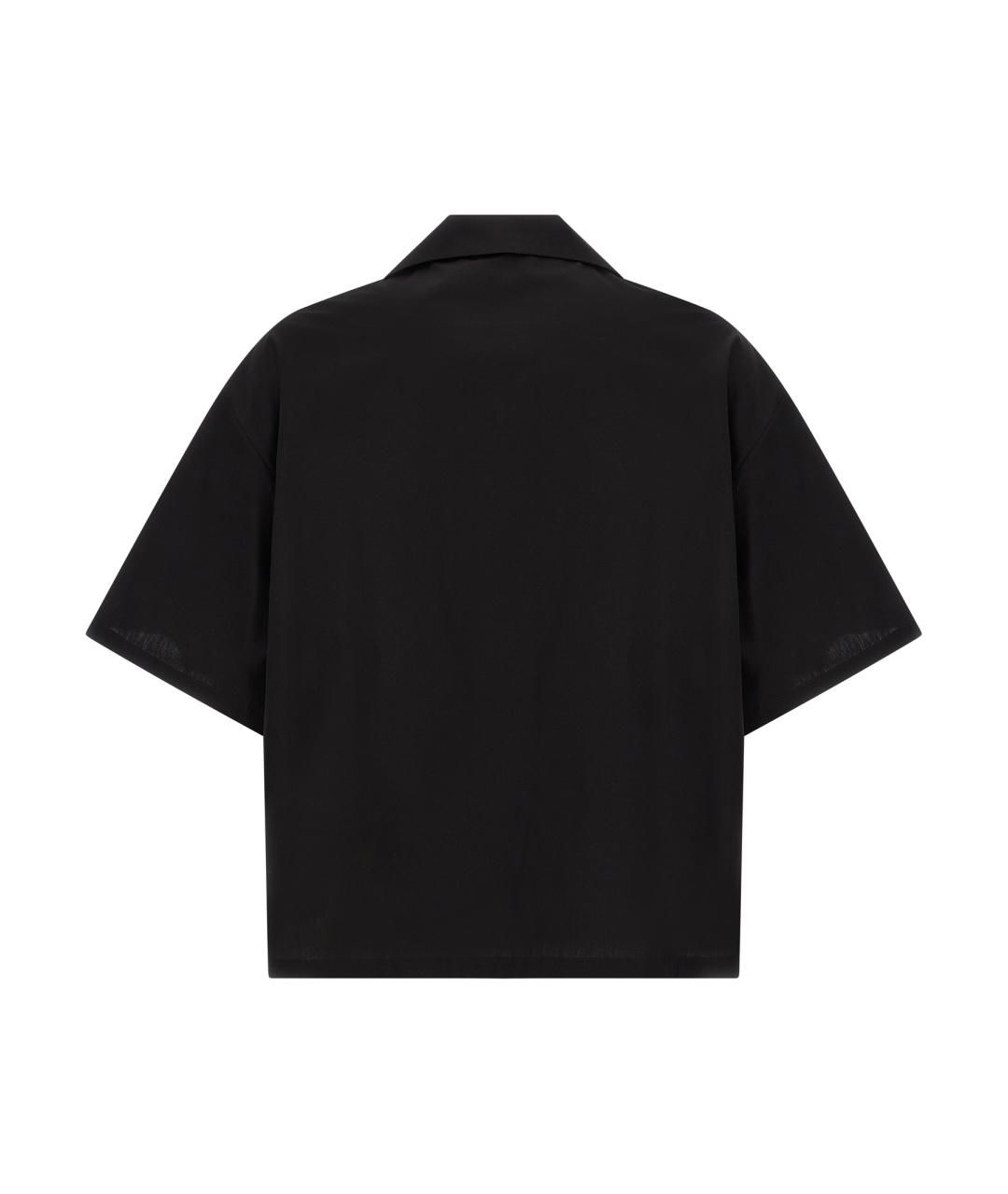 BALENCIAGA Черная хлопковая кэжуал рубашка, фото 2