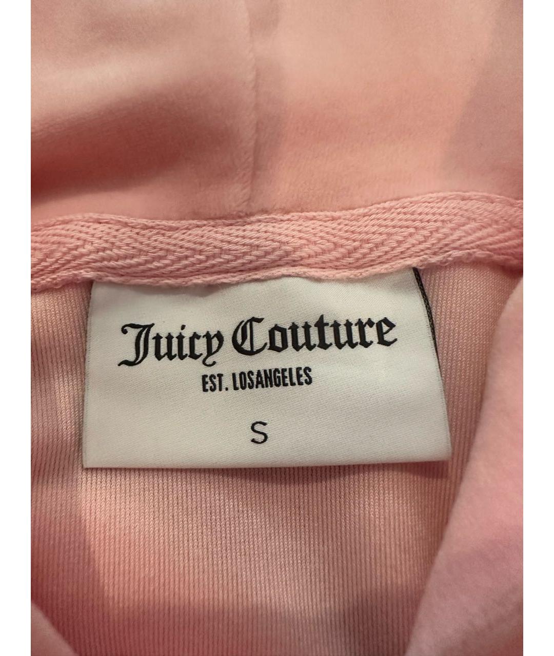 JUICY COUTURE Розовый велюровый костюм с брюками, фото 7