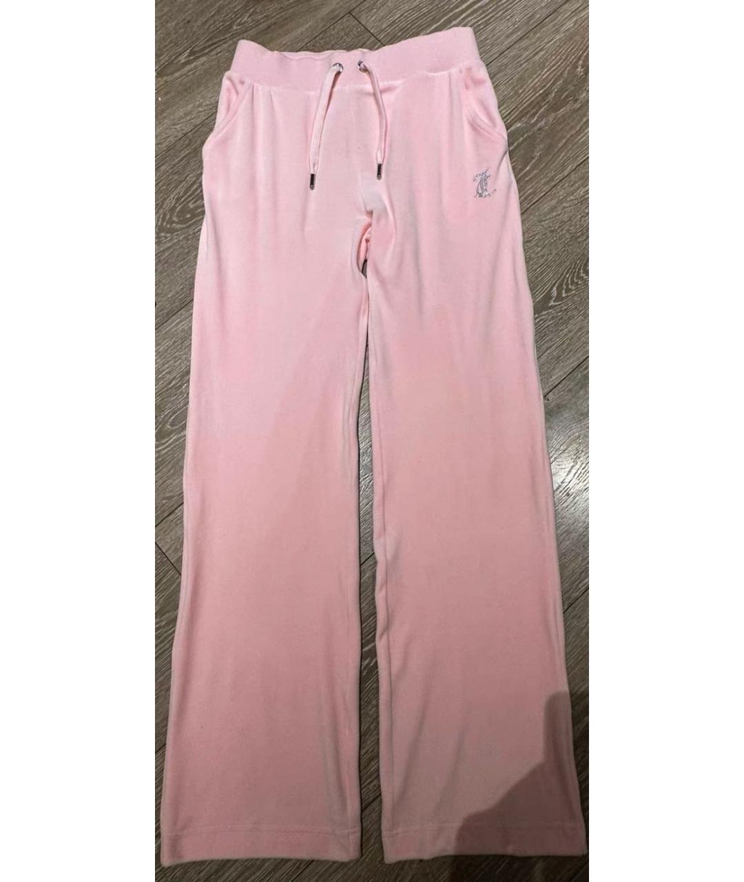 JUICY COUTURE Розовый велюровый костюм с брюками, фото 4