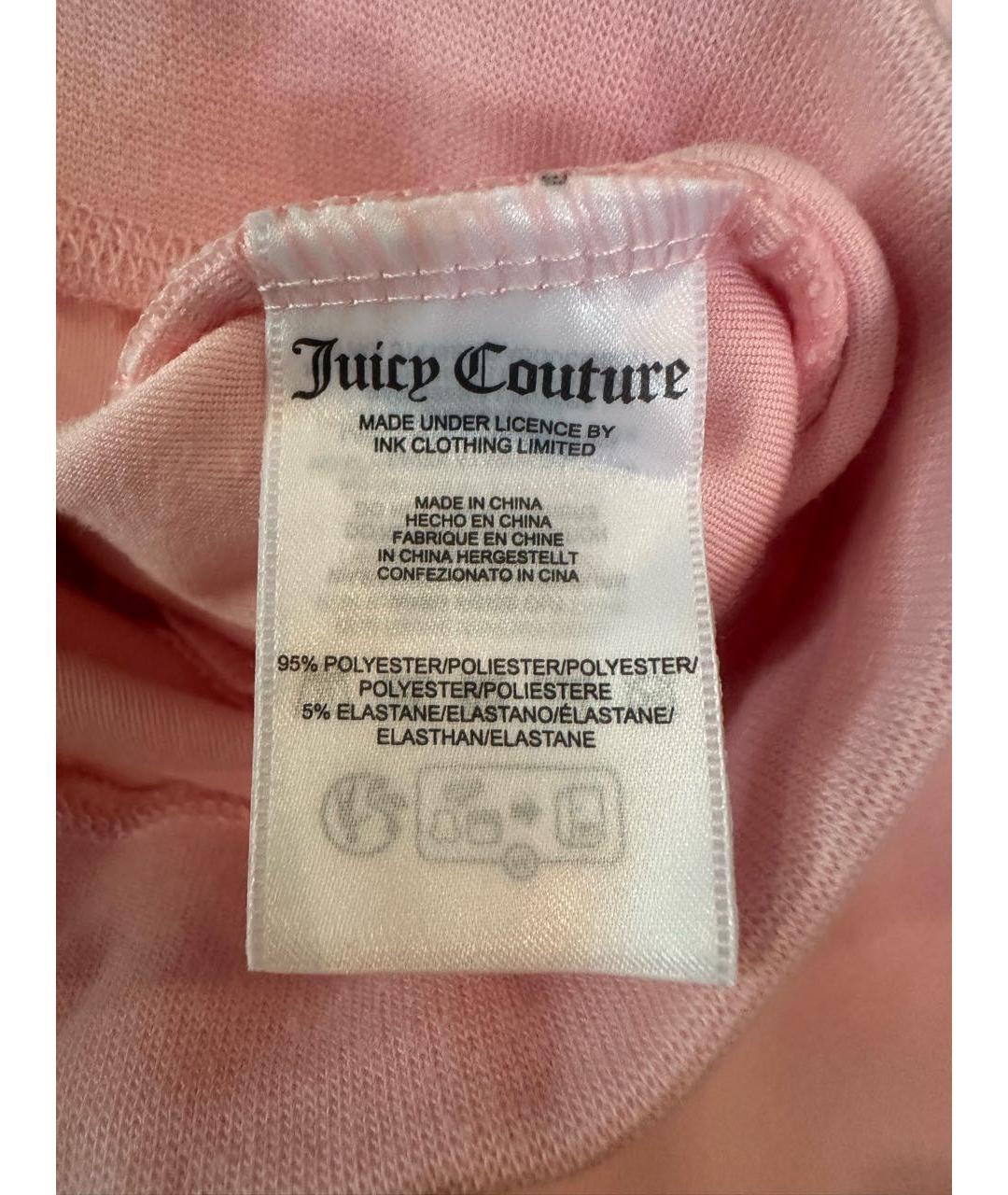 JUICY COUTURE Розовый велюровый костюм с брюками, фото 8
