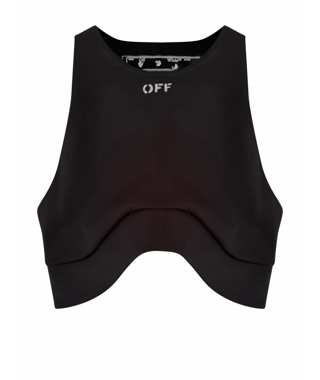 OFF-WHITE Черная полиамидовая майка, фото 1