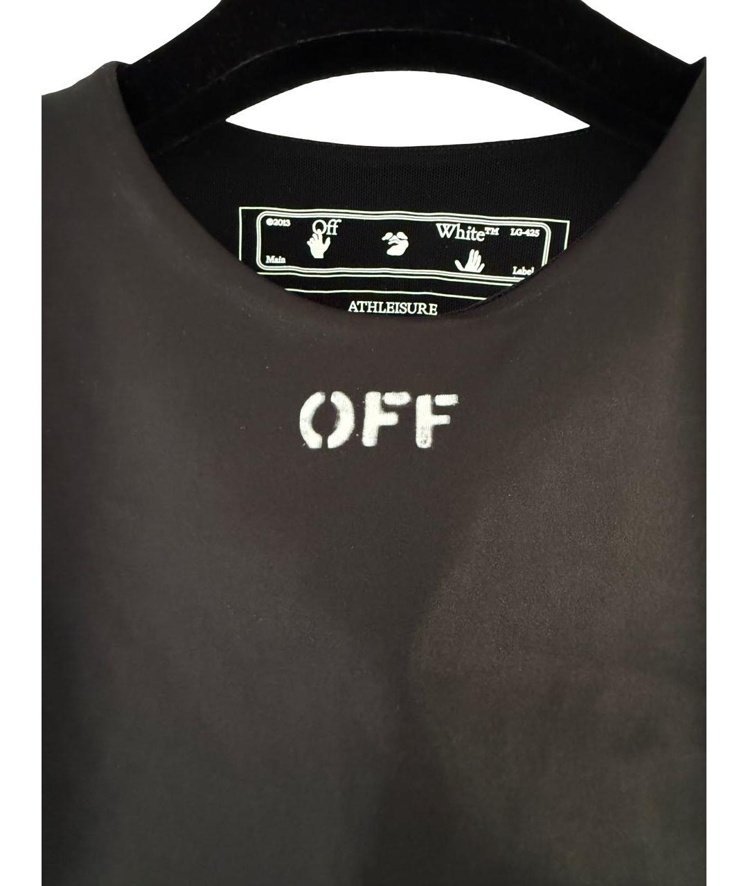OFF-WHITE Черная полиамидовая майка, фото 3