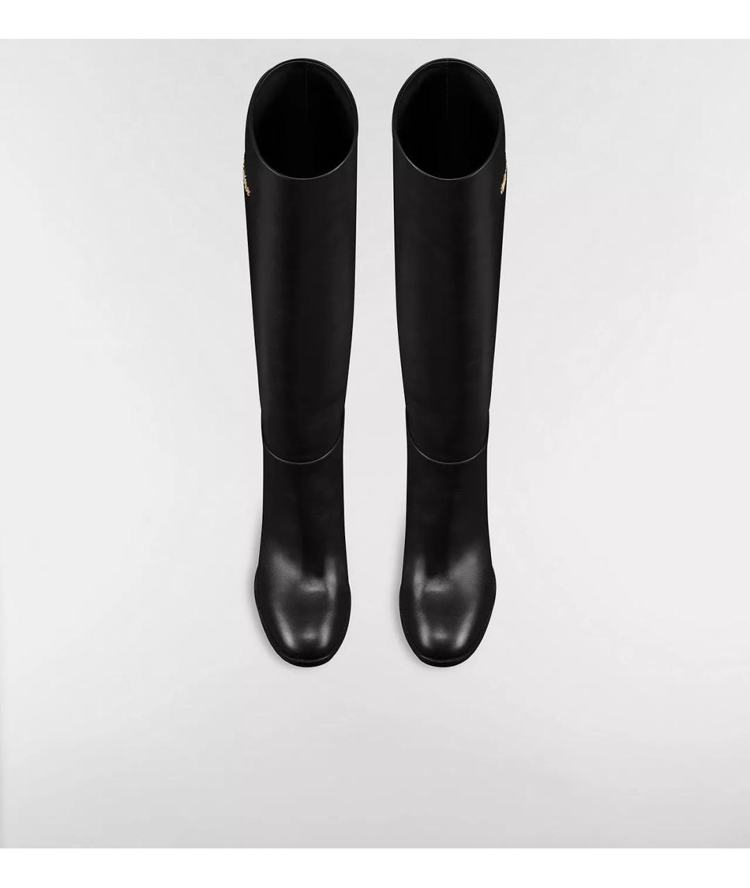 CHRISTIAN DIOR Черные кожаные сапоги, фото 3