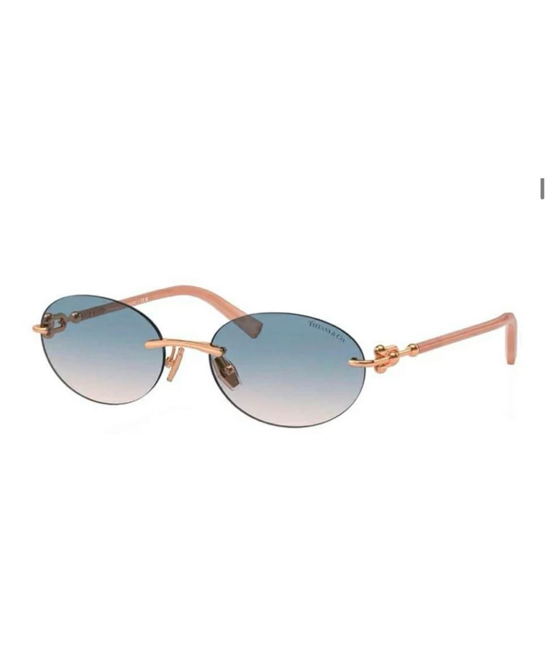 TIFFANY&CO Голубые металлические солнцезащитные очки, фото 3