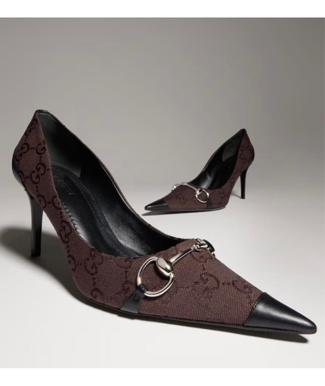 GUCCI Коричневые туфли, фото 3