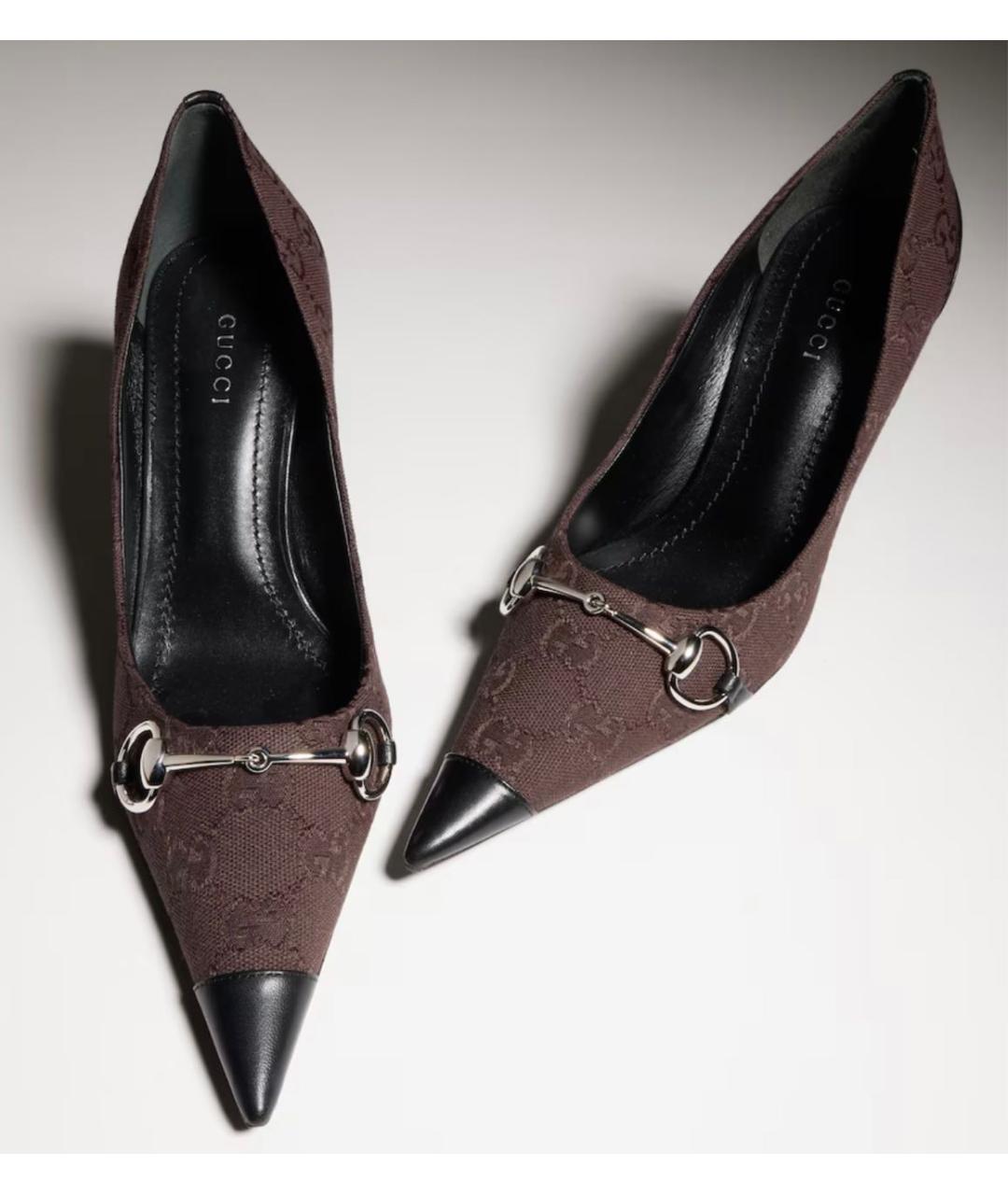 GUCCI Коричневые туфли, фото 6
