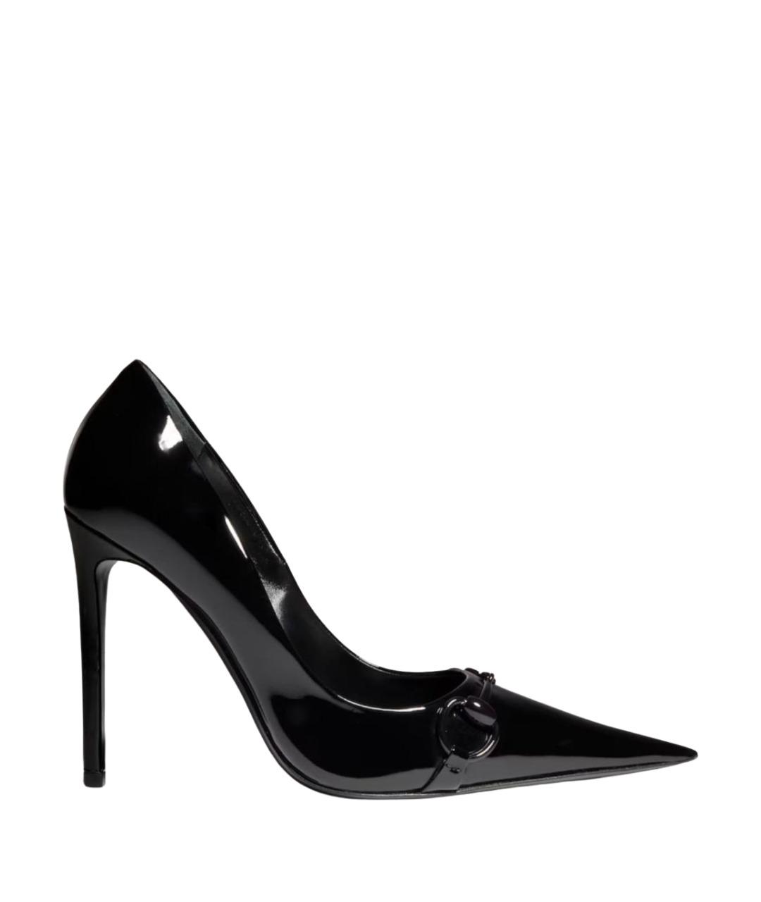 GUCCI Черные туфли из лакированной кожи, фото 1