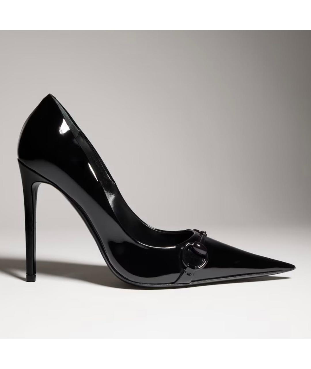 GUCCI Черные туфли из лакированной кожи, фото 6