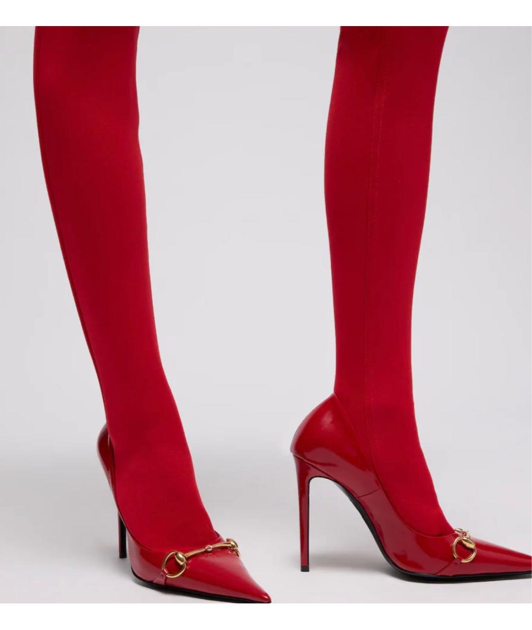 GUCCI Красные туфли из лакированной кожи, фото 4