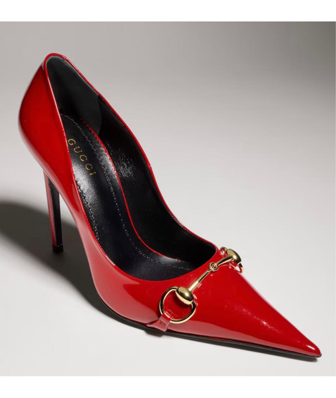 GUCCI Красные туфли из лакированной кожи, фото 3