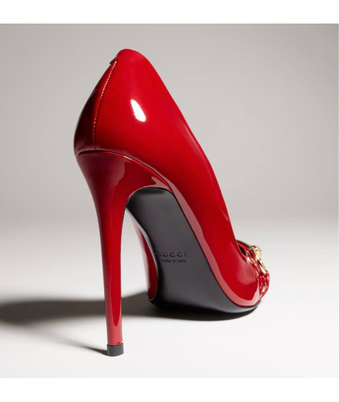 GUCCI Красные туфли из лакированной кожи, фото 2