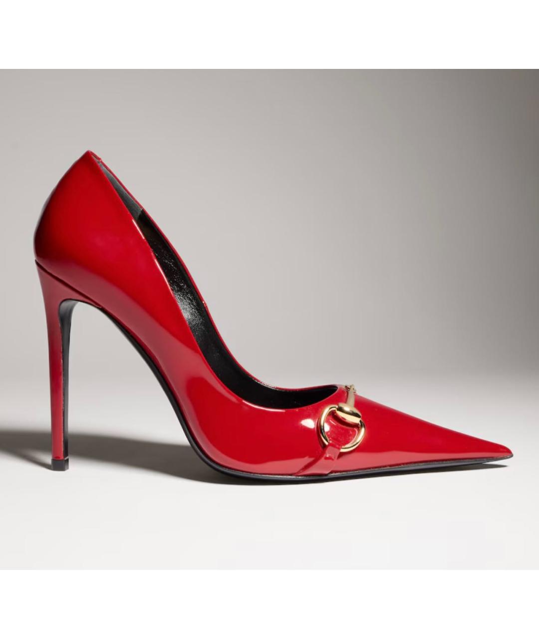 GUCCI Красные туфли из лакированной кожи, фото 6