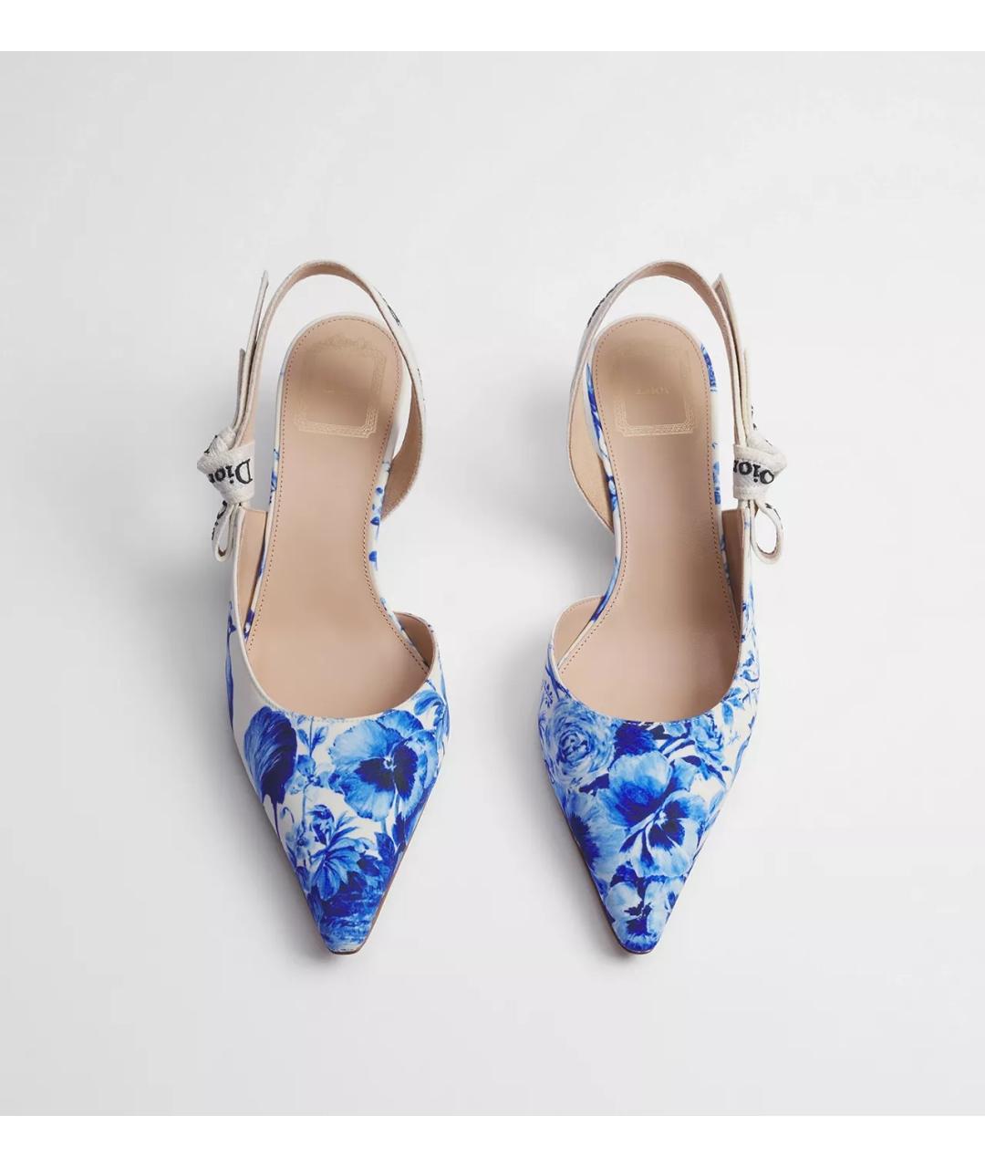 CHRISTIAN DIOR Мульти текстильные лодочки на низком каблуке, фото 3