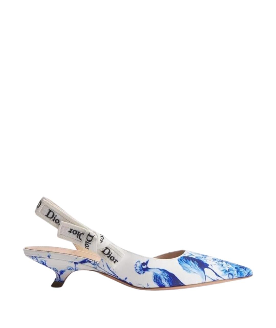 CHRISTIAN DIOR Мульти текстильные лодочки на низком каблуке, фото 1