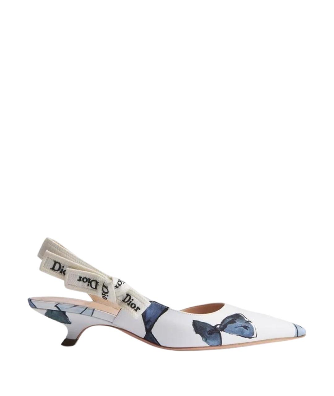 CHRISTIAN DIOR Мульти текстильные лодочки на низком каблуке, фото 1