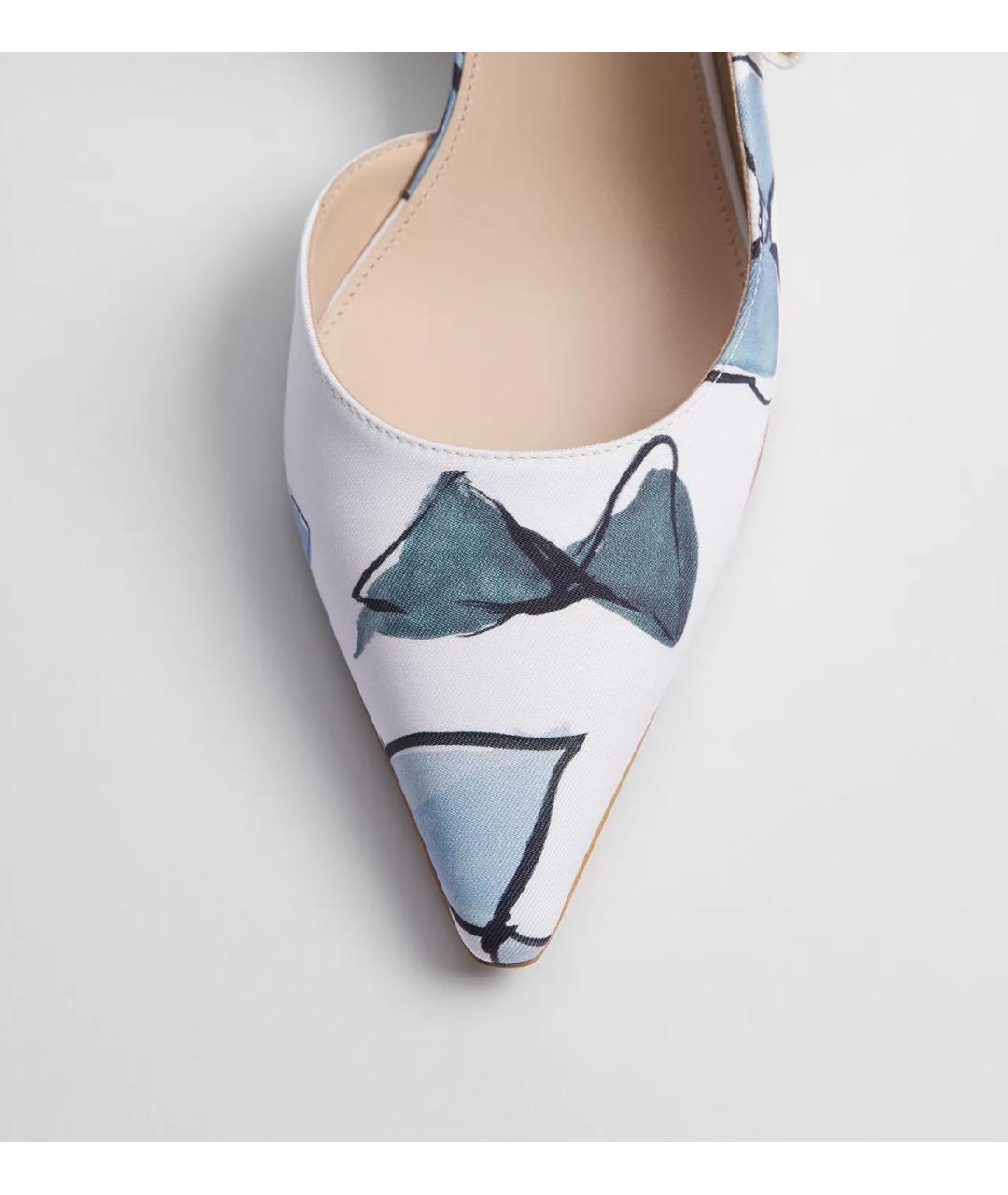 CHRISTIAN DIOR Мульти текстильные лодочки на низком каблуке, фото 4