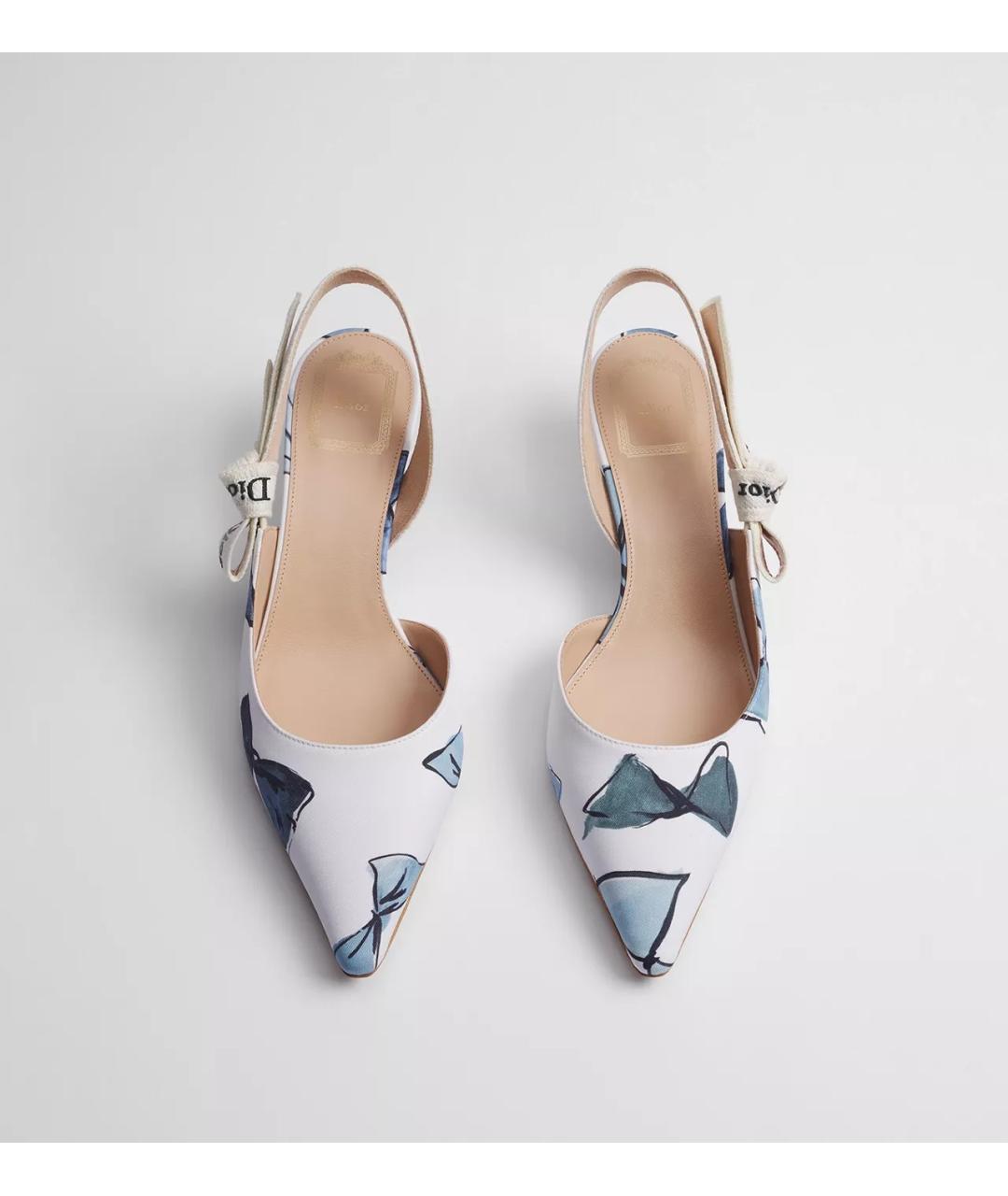 CHRISTIAN DIOR Мульти текстильные лодочки на низком каблуке, фото 3