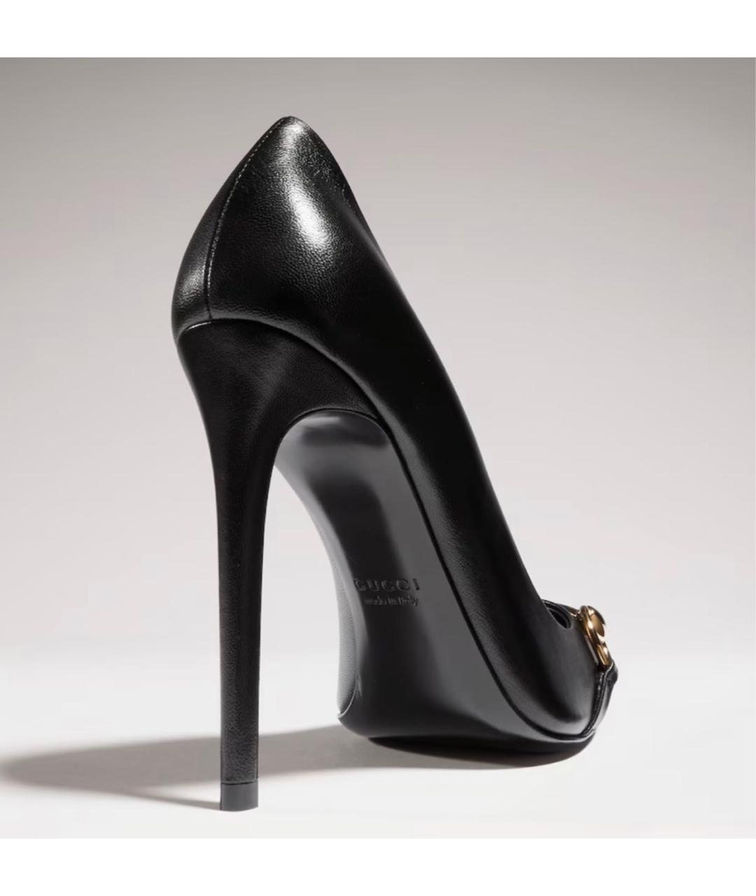 GUCCI Черные кожаные туфли, фото 3
