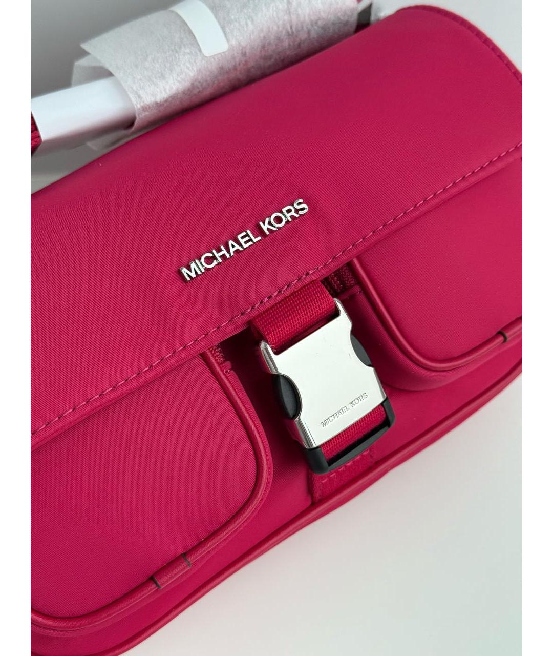 MICHAEL KORS Розовая нейлоновая сумка через плечо, фото 8