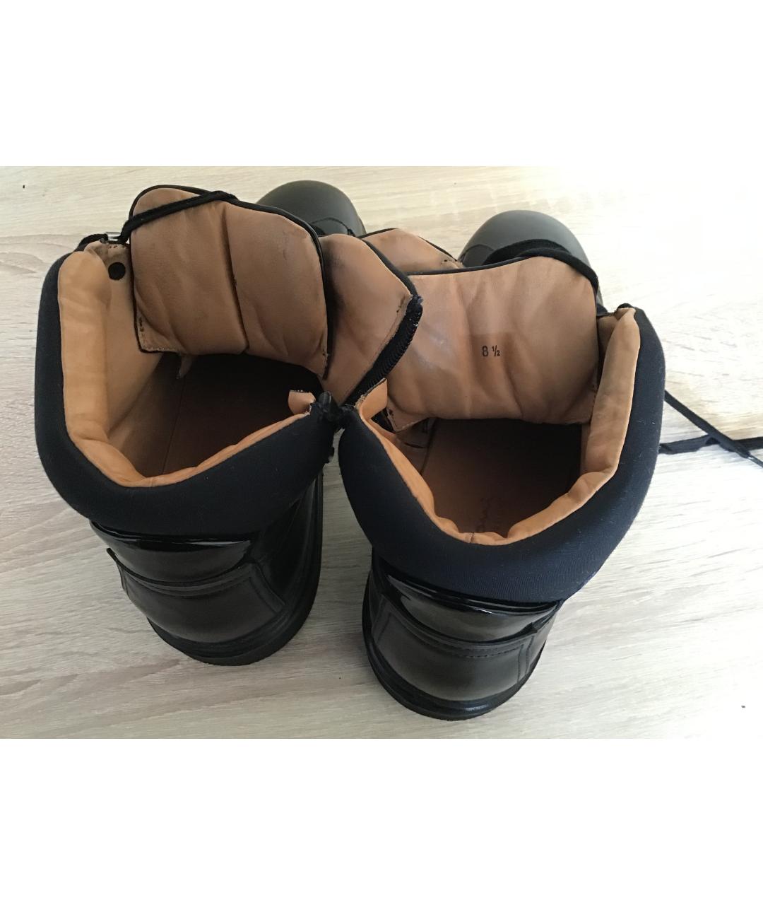 SANTONI Черные кожаные высокие ботинки, фото 4